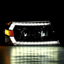 Load image into Gallery viewer, AlphaRex LED Projector Headlights Lincoln Mark LT (06-08) [LUXX Series - DRL Light Tube] Black / Chrome / Alpha-Black Alternate Image