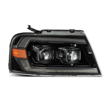 Load image into Gallery viewer, AlphaRex Projector Headlights Ford F150 (04-08) Pro Series - Sequential - Alpha-Black / Black / Chrome Alternate Image