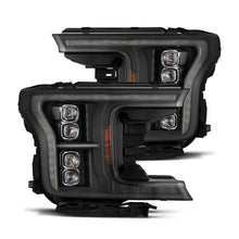 Load image into Gallery viewer, AlphaRex LED Projector Headlights Ford F150 (18-20) [3D Ice Cube LED - NOVA Series w/ DRL] 14th Gen Style Black or Jet Black - Black / w/ Converter Alternate Image