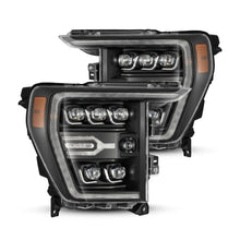 Load image into Gallery viewer, AlphaRex LED Projector Headlights Ford F150 / F150 Raptor (21-23) [3D Ice Cube LED - NOVA Series w/ DRL] 14th Gen Style Black or Jet Black Alternate Image