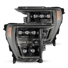 Load image into Gallery viewer, AlphaRex LED Projector Headlights Ford F150 / F150 Raptor (21-23) [3D Ice Cube LED - NOVA Series w/ DRL] 14th Gen Style Black or Jet Black Alternate Image