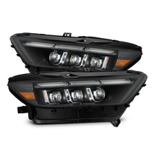 Load image into Gallery viewer, AlphaRex LED Projector Headlights Ford Mustang Shelby GT350 / GT500 (18-20) S550 [3D Ice-Cube LED - NOVA Series w/ DRL] Alpha-Black or Black - 7th gen Mustang S650 / Black Alternate Image