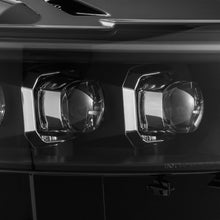 Load image into Gallery viewer, AlphaRex LED Projector Headlights Ford Mustang Shelby GT350 / GT500 (18-20) S550 [3D Ice-Cube LED - NOVA Series w/ DRL] Alpha-Black or Black - Tribar DRL / Black Alternate Image