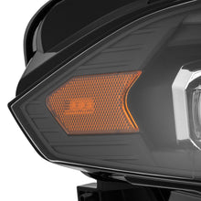 Load image into Gallery viewer, AlphaRex LED Projector Headlights Ford Mustang (18-22) S550 [3D Ice-Cube LED - NOVA Series w/ DRL] Alpha-Black or Black - Tribar DRL / Black Alternate Image