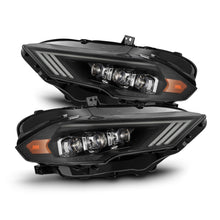 Load image into Gallery viewer, AlphaRex LED Projector Headlights Ford Mustang (18-22) S550 [3D Ice-Cube LED - NOVA Series w/ DRL] Alpha-Black or Black - Tribar DRL / Black Alternate Image