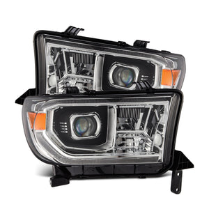 AlphaRex LED Projector Headlights Toyota Sequoia (08-17) [G2 Version LUXX Series - DRL Light Tube] Alpha-Black / Black / Chrome