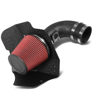 DNA Air Intake System Cadillac CTS (2009-2015) [w/ Heat Shield + Cone Filter] Black / Silver