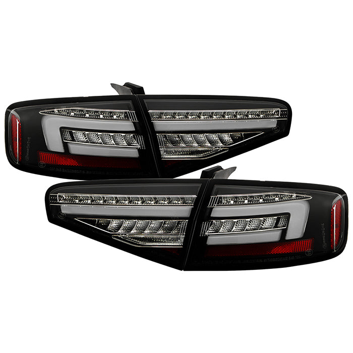 Spyder LED Tail Lights Audi A4 (2013-2016) [Sequential LED Turn Signal] Clear Light Bar Parking Lights