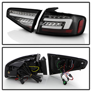 Spyder LED Tail Lights Audi A4 (2013-2016) [Sequential LED Turn Signal] Clear Light Bar Parking Lights