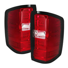 Load image into Gallery viewer, Spyder LED Tail Lights Chevy Silverado 1500 (14-18) 2500HD/3500HD (15-19) Bulb Type Only [Light Bar LED] Black / All Black / Black Smoke / Red Clear Alternate Image