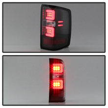 Load image into Gallery viewer, Spyder LED Tail Lights Chevy Silverado 1500 (16-18) 2500/3500 HD (16-19) w/ Factory LED [Light Bar LED] Smoke / Red - All Black Alternate Image