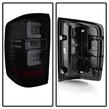 Load image into Gallery viewer, Spyder LED Tail Lights Chevy Silverado 1500 (16-18) 2500/3500 HD (16-19) w/ Factory LED [Light Bar LED] Smoke / Red - All Black Alternate Image