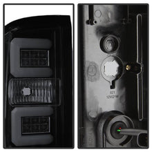 Load image into Gallery viewer, Spyder LED Tail Lights Chevy Silverado 1500 (16-18) 2500/3500 HD (16-19) w/ Factory LED [Light Bar LED] Smoke / Red - All Black Alternate Image