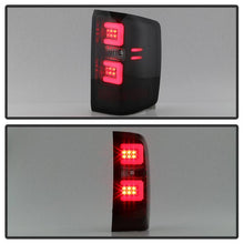 Load image into Gallery viewer, Spyder LED Tail Lights Chevy Silverado 1500 (16-18) 2500/3500 HD (16-19) w/ Factory LED [Light Bar LED] Smoke / Red - All Black Alternate Image