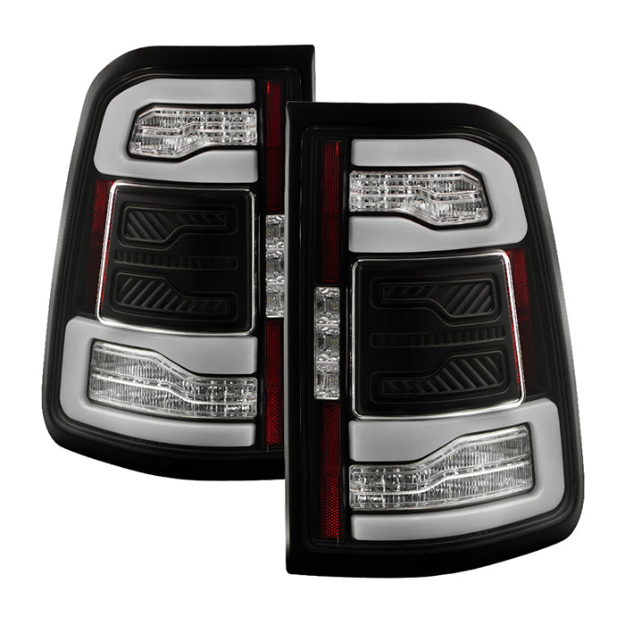 Spyder LED Tail Lights Dodge Ram 1500 [Non-Halogen Model] (19-21) Sequential Turn Signal - Black Clear