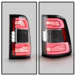 Spyder LED Tail Lights Dodge Ram 1500 [Non-Halogen Model] (19-21) Sequential Turn Signal - Black Clear