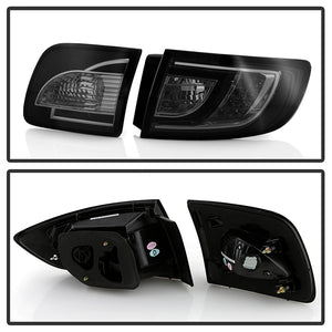 Spyder LED Tail Lights Mazda 3 Sedan (2003-2008) Black Smoke