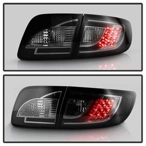 Spyder LED Tail Lights Mazda 3 Sedan (2003-2008) Black Smoke