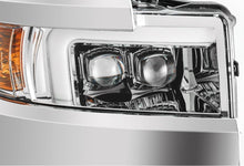 Load image into Gallery viewer, AlphaRex LED Projector Headlights Chevy Silverado 2500HD/3500HD (15-19) [3D Ice-Cube LED - NOVA Series w/ DRL] Black / Chrome / Jet Black - Black Alternate Image