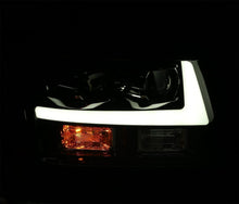 Load image into Gallery viewer, AlphaRex LED Projector Headlights Chevy Suburban (07-14) [LUXX Series - DRL Light Tube] Black or Chrome - Black Alternate Image