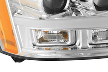 Load image into Gallery viewer, AlphaRex LED Projector Headlights Chevy Tahoe (07-14) [LUXX Series - DRL Light Tube] Black or Chrome - Black Alternate Image