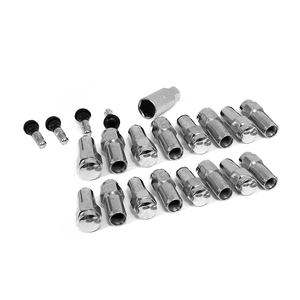 thumbnail interactive-video image 1 of CWA 20-Pack Tuner Spline Drive Lug Nuts – M12x1.5, 60° Conical Seat, Red, Includes Key Tool 1 of 6