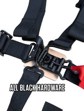 Load image into Gallery viewer, PRP Racing 5.3 Harness (5 Point w/ 3" Belts) - Black/ Red/ Orange/ Blue/ Yellow/ Silver - Black Alternate Image