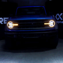Load image into Gallery viewer, AlphaRex LED Projector Headlights Ford Bronco (21-23) Bronco Raptor (22-23) [3D Ice-Cube LED - NOVA Series w/ DRL] Alpha-Black or Black - Alpha-Black Alternate Image