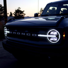 Load image into Gallery viewer, AlphaRex LED Projector Headlights Ford Bronco (21-23) Bronco Raptor (22-23) [3D Ice-Cube LED - NOVA Series w/ DRL] Alpha-Black or Black - Alpha-Black Alternate Image