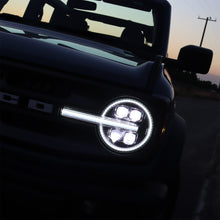 Load image into Gallery viewer, AlphaRex LED Projector Headlights Ford Bronco (21-23) Bronco Raptor (22-23) [3D Ice-Cube LED - NOVA Series w/ DRL] Alpha-Black or Black - Alpha-Black Alternate Image
