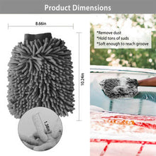 Load image into Gallery viewer, WASH&amp;WHIPS Microfiber Chenille Car Cleaning Mitt - 2 Pack Alternate Image
