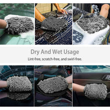 Load image into Gallery viewer, WASH&amp;WHIPS Microfiber Chenille Car Cleaning Mitt - 2 Pack Alternate Image