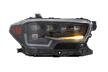 Load image into Gallery viewer, Attica 4x4 Headlights Toyota Tacoma (2016-2023) LED Glow Bar &amp; Sequential Turn Signals CHATT0682 - Gloss Black / Clear Lens Alternate Image