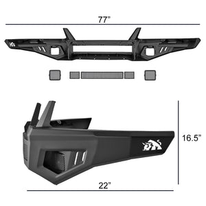 Bulken Off Road Front Bumper Chevy Colorado ZR2 (2017-2020) Rugged Steel