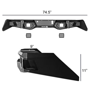 Bulken Off Road Rear Bumper Toyota Tundra (2014-2021) Rugged Steel