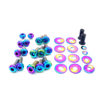 Load image into Gallery viewer, Fast Turn Fittings Hood Hardware Kit for BMW E90 / E91 / E92 / E93 335i (2007-2013) Titanium - Cosmic Burn / Black / Blue / Gold / Polished / Purple Alternate Image
