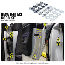 Load image into Gallery viewer, Fast Turn Fittings Door Hardware Kit for BMW M3 E46 (2000-2006) Titanium - Cosmic Burn / Black / Blue / Gold / Oil Slick / Polished / Purple Alternate Image