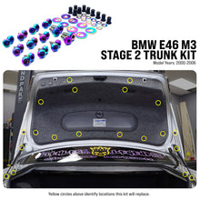 Load image into Gallery viewer, Fast Turn Fittings Trunk Hardware Kit for BMW M3 E46 (2000-2006) Titanium Stage 2 - Cosmic Burn / Black / Blue / Gold / Polished / Purple Alternate Image