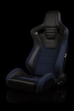 Load image into Gallery viewer, BRAUM Elite S Racing Seats (Reclinable - Black Leatherette) Black Cloth / Blue Cloth / Red Cloth / Red Plaid / Gray Plaid Alternate Image