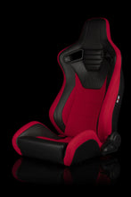 Load image into Gallery viewer, BRAUM Elite S Racing Seats (Reclinable - Black Leatherette) Black Cloth / Blue Cloth / Red Cloth / Red Plaid / Gray Plaid Alternate Image