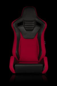 BRAUM Elite S Racing Seats (Reclinable - Black Leatherette) Black Cloth / Blue Cloth / Red Cloth / Red Plaid / Gray Plaid