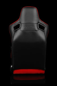 BRAUM Elite S Racing Seats (Reclinable - Black Leatherette) Black Cloth / Blue Cloth / Red Cloth / Red Plaid / Gray Plaid