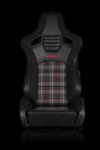 Load image into Gallery viewer, BRAUM Elite S Racing Seats (Reclinable - Black Leatherette) Black Cloth / Blue Cloth / Red Cloth / Red Plaid / Gray Plaid Alternate Image