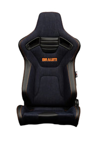 BRAUM Elite-X Racing Seats (Sport - Reclining) Black / Red / White / British Tan