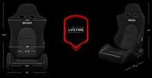 Load image into Gallery viewer, BRAUM ADVAN Sport Seats (Reclinable) Red Jacquard / Black Stitching or Black Jacquard / Black Alcantara - Red Jacquard / Black Stitching Alternate Image