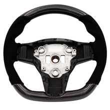 Load image into Gallery viewer, BLOX Steering Wheel Tesla Model 3 / Y (2017-2023) Carbon Fiber / Alcantara - Black Stitching Alternate Image