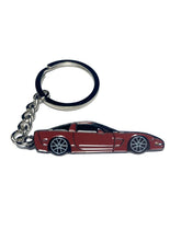 Load image into Gallery viewer, Drift Pins Corvette C5 Keychains - Dark Red Alternate Image