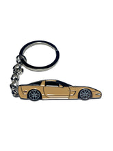 Load image into Gallery viewer, Drift Pins Corvette C5 Keychains - Gold Alternate Image