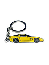 Load image into Gallery viewer, Drift Pins Corvette C5 Keychains - Yellow Alternate Image