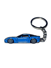 Load image into Gallery viewer, Drift Pins Corvette C6 Keychains - Jetstream Blue Alternate Image